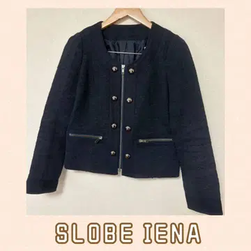 SLOBE IENA 네이비 노카라 자켓
