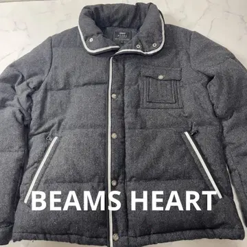 BEAMS HEART 그레이 남성용 다운 자켓 M