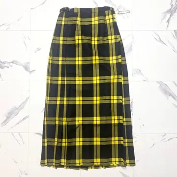 롱 기장 오닐 오브 더블린 울 100% 퀼트 랩스커트