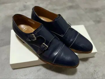 REGAL 네이비 더블 몽크 스트랩 신발