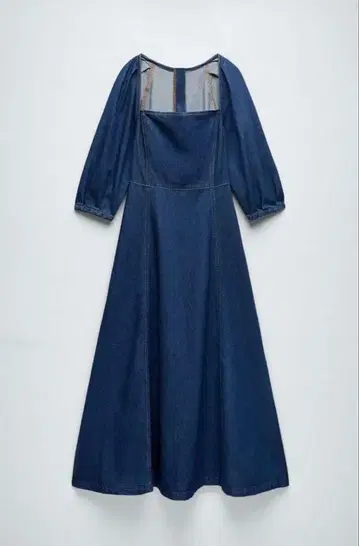 ZARA 다크 블루 롱 드레스