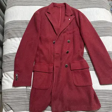 빨간색 더블 브레스트 체스터 코트 54 사이즈