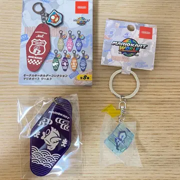 [ 새상품 ] 마리오 카트 월드 모텔 키링 아이템 박스 세트