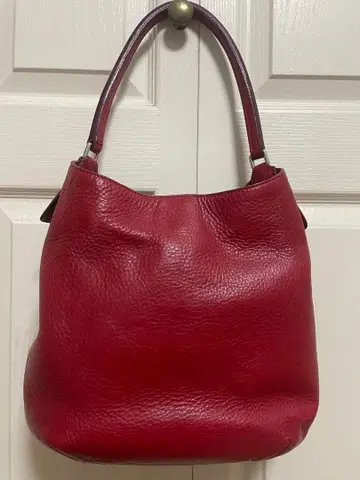 HIROFU 히로후 H 로고 가죽 여성용 레드