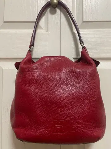 HIROFU 히로후 H 로고 가죽 여성용 레드