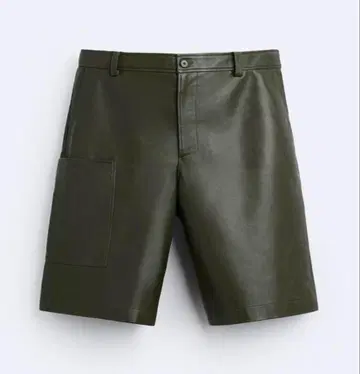 ZARA 자라 리얼 가죽 카고 팬츠 천연 가죽 바뮤다 정가 23000