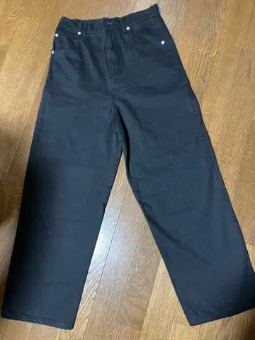 mystic 와이드 팬츠 면 100% 블랙