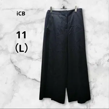 iCB 아이씨비 네이비 와이드 팬츠 사이드 라인 울 온워드 11