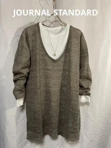 JOURNAL STANDARD 브라운 V넥 니트 스웨터