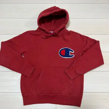 챔피언 레드 후드티 S 사이즈