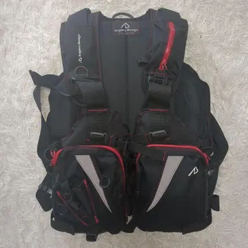 새상품급 Anglers Design 레드 구명 조끼