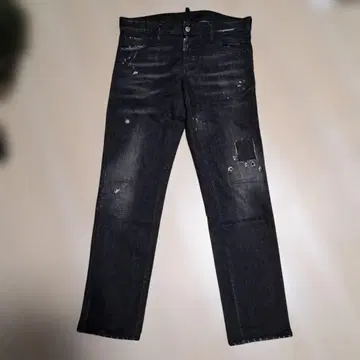 DSQUARED2 데미지 가공 데님 팬츠 블랙