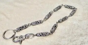 [ 레어 ] 실버 지갑 체인 전체 길이 55cm