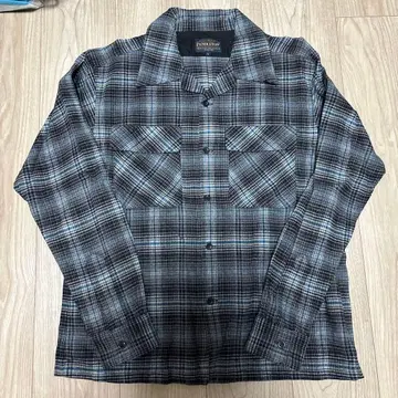 펜들턴 PENDLETON 그레이 네이비 체크 울 셔츠 S 사이즈