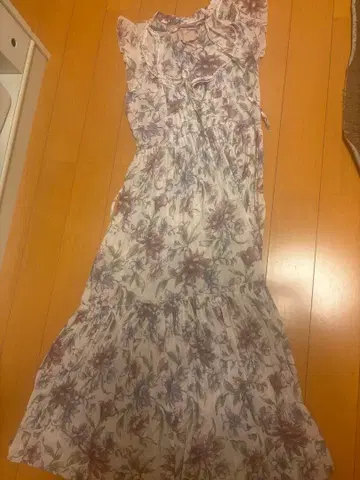 SNIDEL 플리츠 프린트 원피스