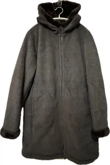 유니클로 플리스 코트 L 헤링본