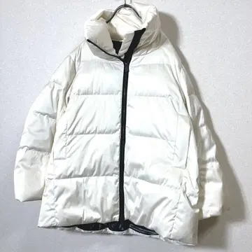 유니클로 다운 볼륨 자켓 화이트 M