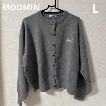 MOOMIN 그레이 크루넥 가디건 L 사이즈 새상품
