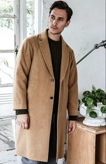 MR. OLIVE 베이지 체스터 코트 M