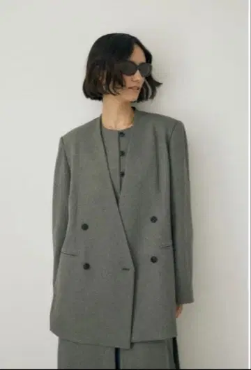 M_ / MOUSSY 노카라 자켓 그레이 사이즈 1