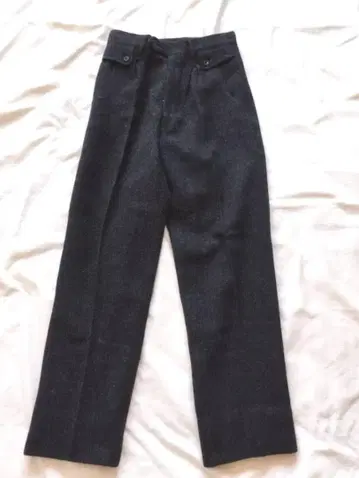 빈티지 그레이 스트라이프 울 팬츠 Jeunesse 일본제 80's