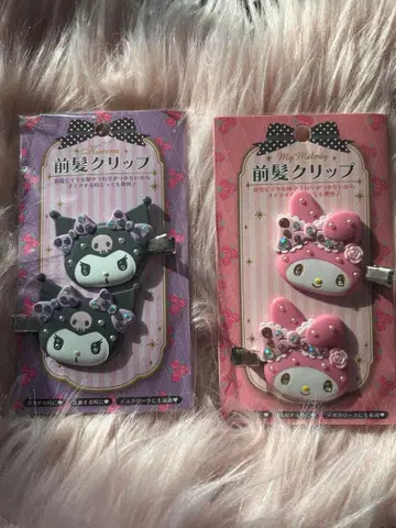 산리오 마이멜로디 쿠로미 앞머리 클립 헤어 클립 DX