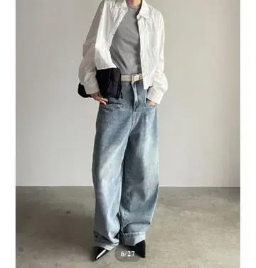 FASHIRU 루즈 데님 팬츠 사이즈 2