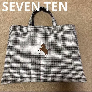 세븐텐/원포인트 자수 레슨 백/베이지