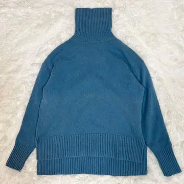 새상품급 바빌론 울 캐시미어 터틀넥 니트 풀오버 블루 M