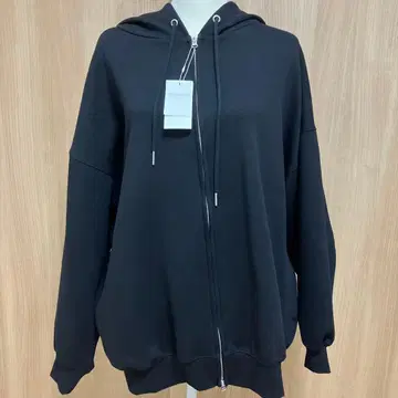 택 포함 미사용 새상품 블랙 집업 후드티 롱 블랙