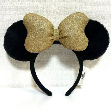 디즈니 미니 머리띠 반짝이는 라메 골드 디즈니