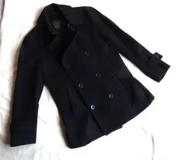 유니클로  트 안감 퀼팅 허리 끈 자켓 블랙 M 울