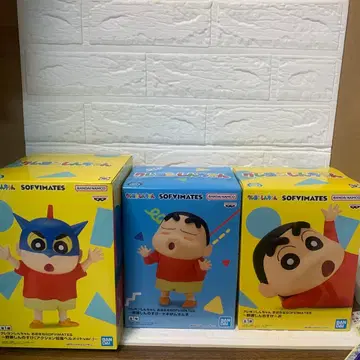 짱구는 못말려(크레용 신짱) 소프트 비닐 마테스 3체 세트