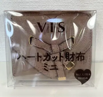 훼미리마트 한정판 VIS 하트컷 지갑 미니 [밀크티 베이지] 지갑