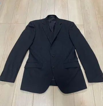 무슈 니콜 스트라이프 테일러드 자켓 블랙 48 사이즈 수트