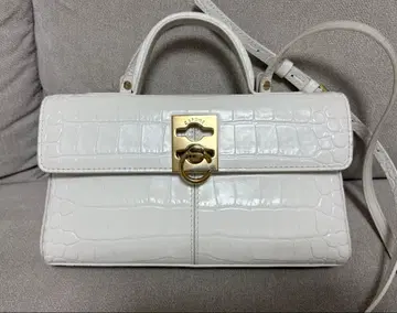 [ 10회 정도 사용 ] 카프네 스탠스 지갑 화이트 악어