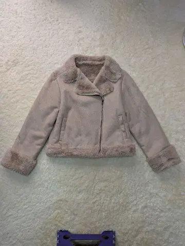 베이지 무스탕 숏 자켓