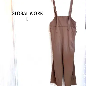 글로벌 워크 살로펫 올인원 브라운 허리밴딩