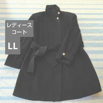여성용 롱 코트 미디엄 블랙 LL 히요쿠 시타테