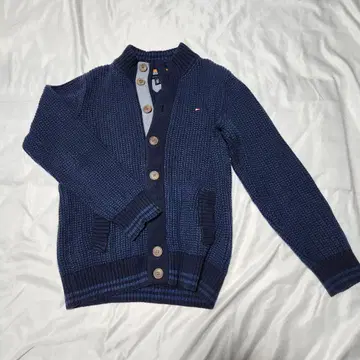 타미힐피거 니트 가디건 네이비