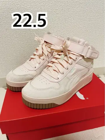 PUMA 핑크 하이컷 스니커즈 22.5cm