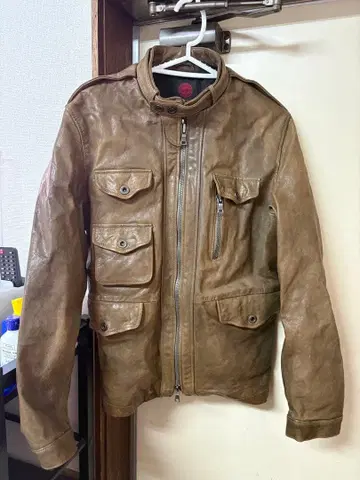레트로 그레이드 라이더 자켓 브라운 양가죽 L 사이즈