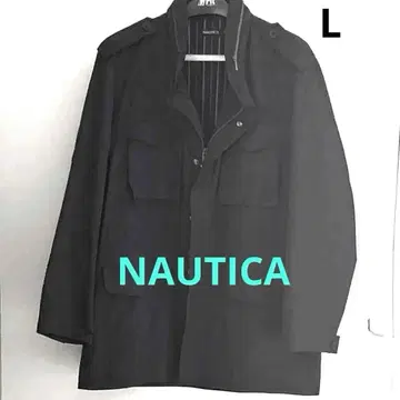 NAUTICA 노티카 밀리터리 자켓 남성용 블랙 코트 L