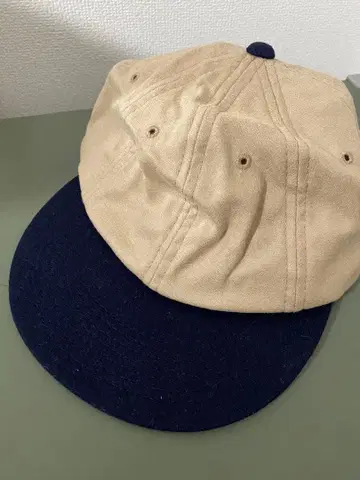 VELO SPICA 베이지 네이비 캡 메리노울