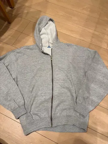 Champion 90s 풀 집업 그레이 후드티 L