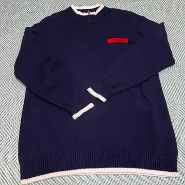 남성용 네이비 스웨터 3 L 면 100%