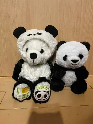 [ 도쿄 한정판 지역 베어 우에노 ] 팬더 봉제 인형 2개 세트