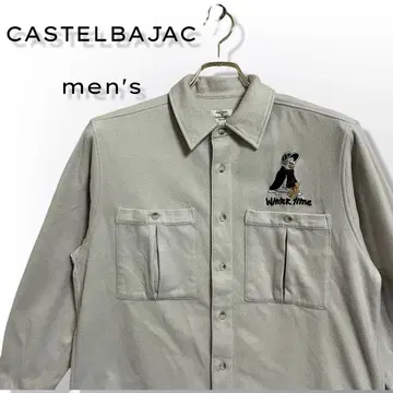 구제 까스텔바작 셔츠 남성용 S 긴팔 자수 따뜻한 원단