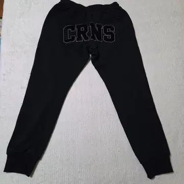 미사용 새상품 크로노스 패치워크 롱 팬츠 블랙 M 사이즈