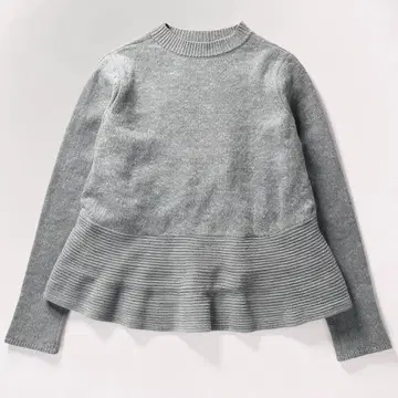 새상품급 폭시 뉴욕 컬렉션 캐시미어 100% 플레어 니트 그레이